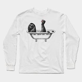 bathroom sloth Long Sleeve T-Shirt